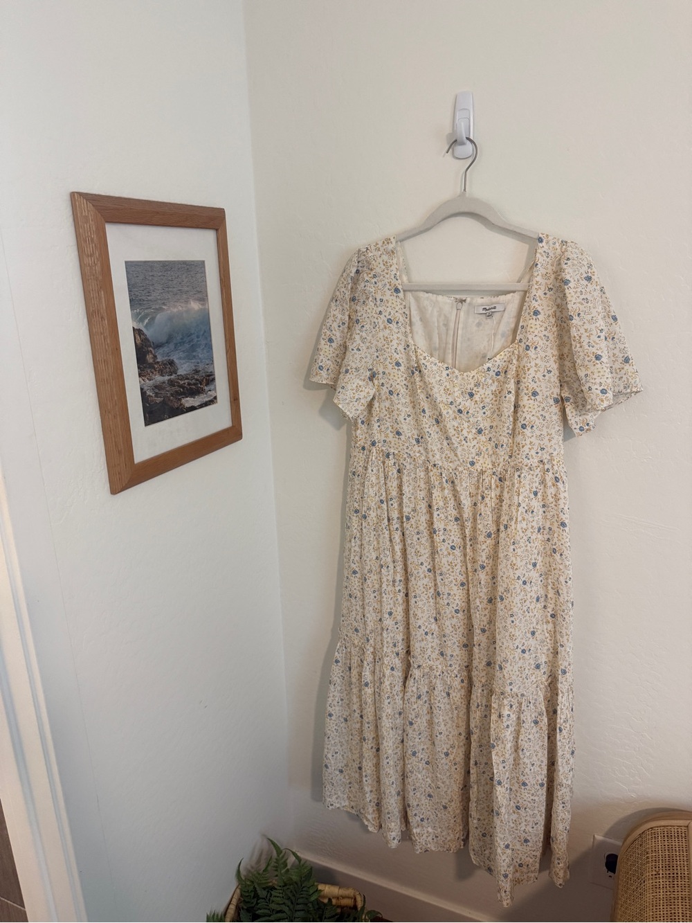 NWT Madewell Floral Midi Dress - Picture 2 of 5